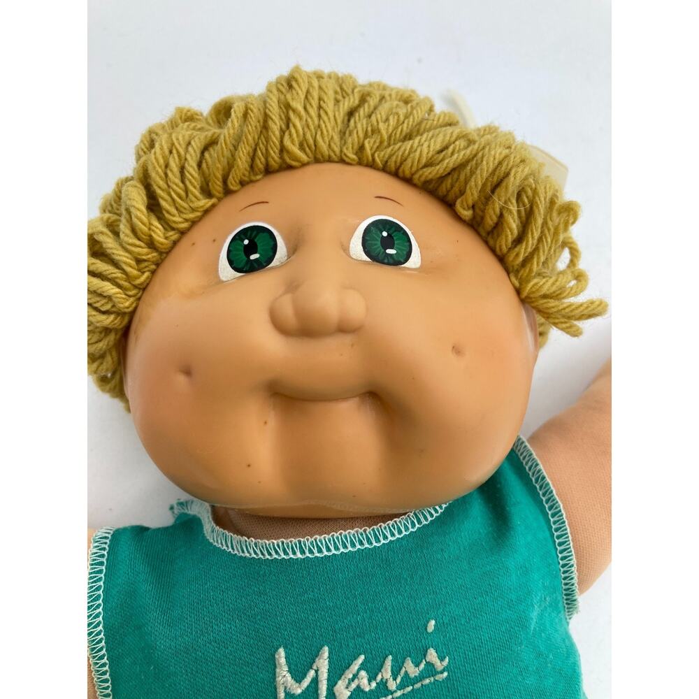 Vintage Cabbage Patch Kid Doll Blonde Green Clothes Appalachian Coleco 1978-1982